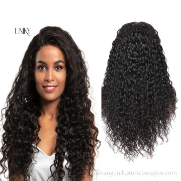 Uniky Water Wave Raw Indian Virgin Human Hair Hd Full Lace Front Wig Human Hair Transparent Lace Frontal Wig For Black Women